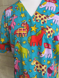 Horsey Kingdom Scrub Top (Pre-order)