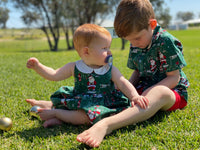 Green Santa shirt/dress/romper