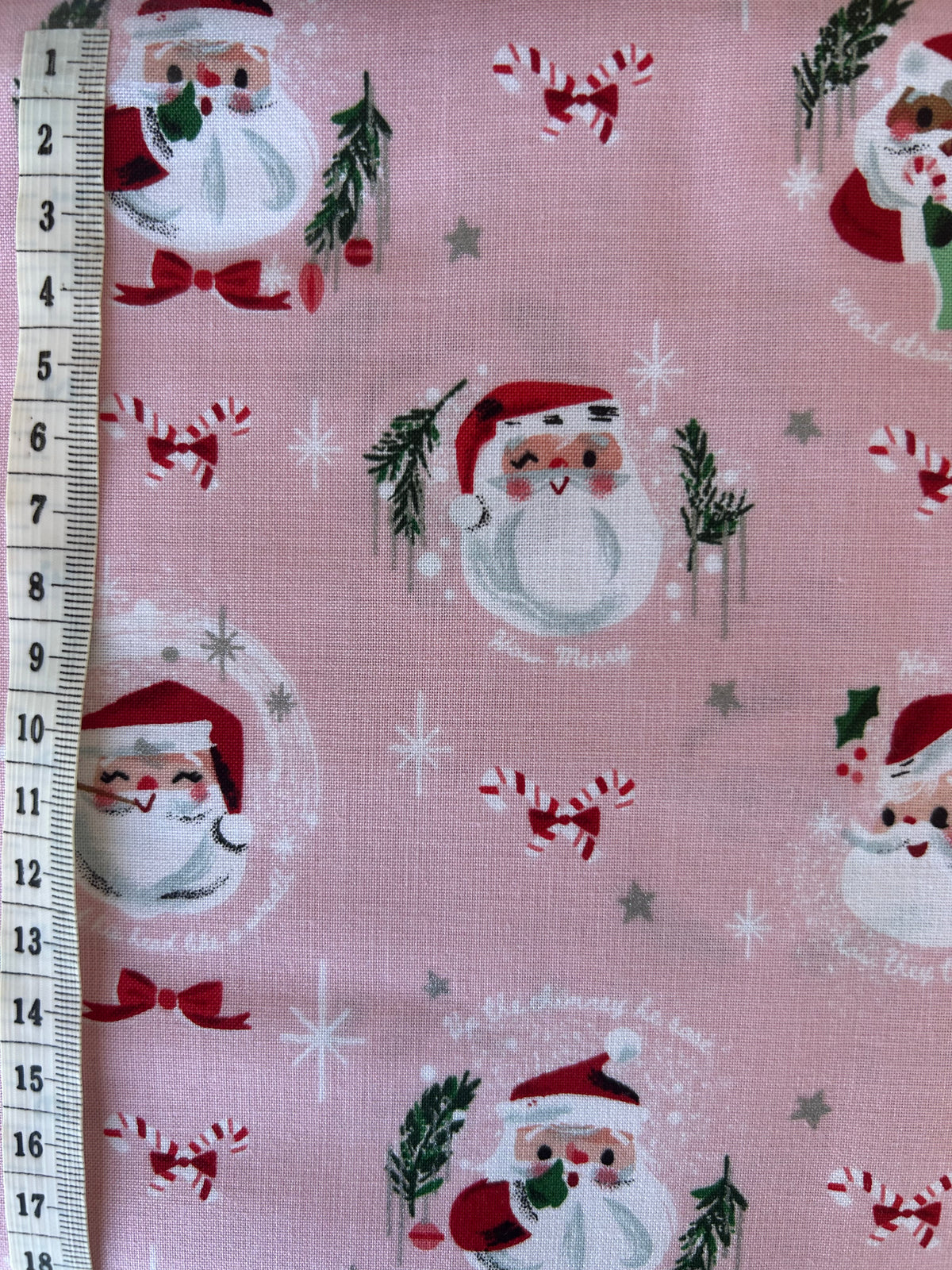 Pink santa scrub top