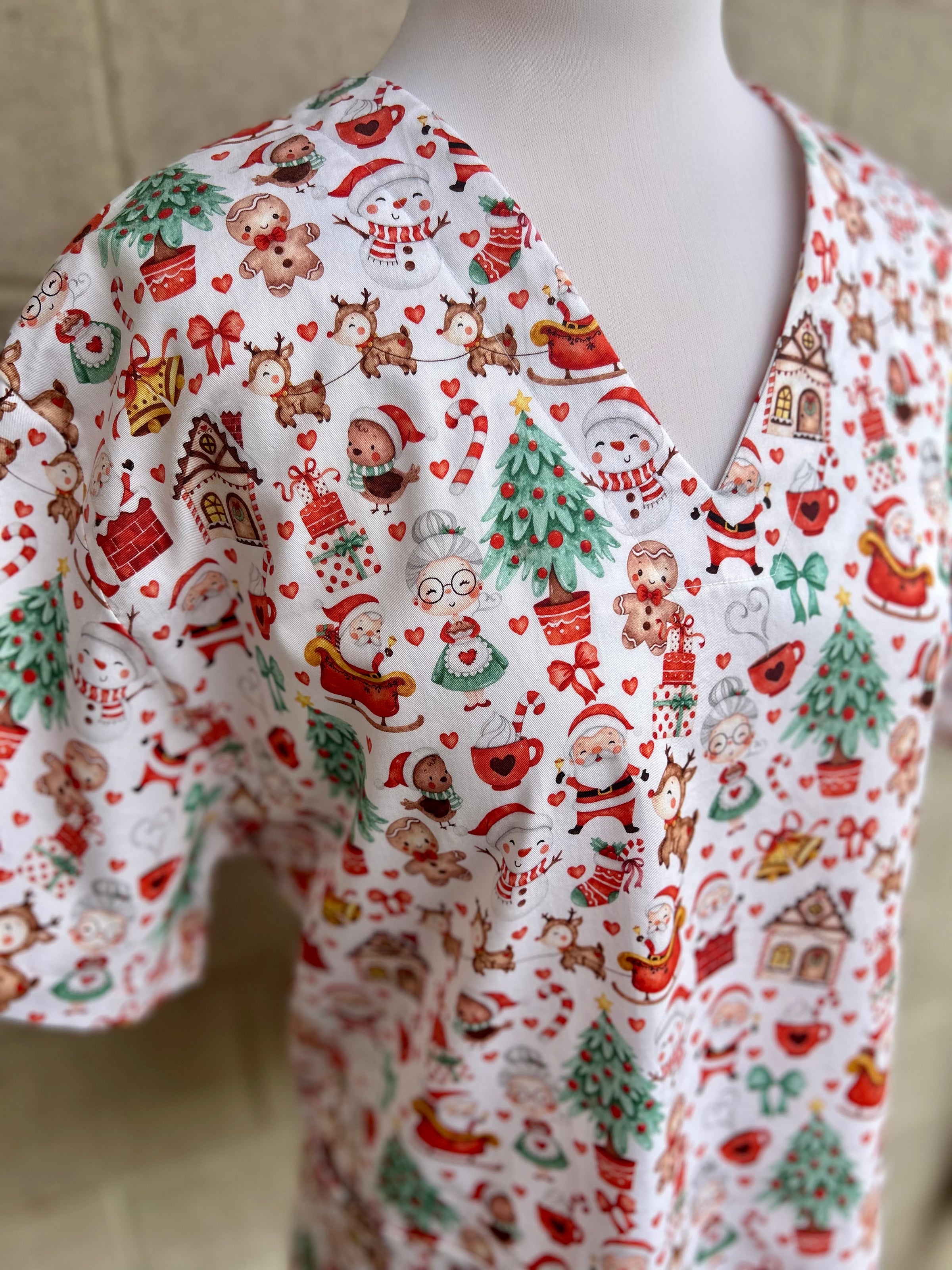 Sweet Christmas things scrub top (one left Size XS, S, M, L or XL only)