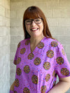 Freckles purple Scrub Top (Pre-order)