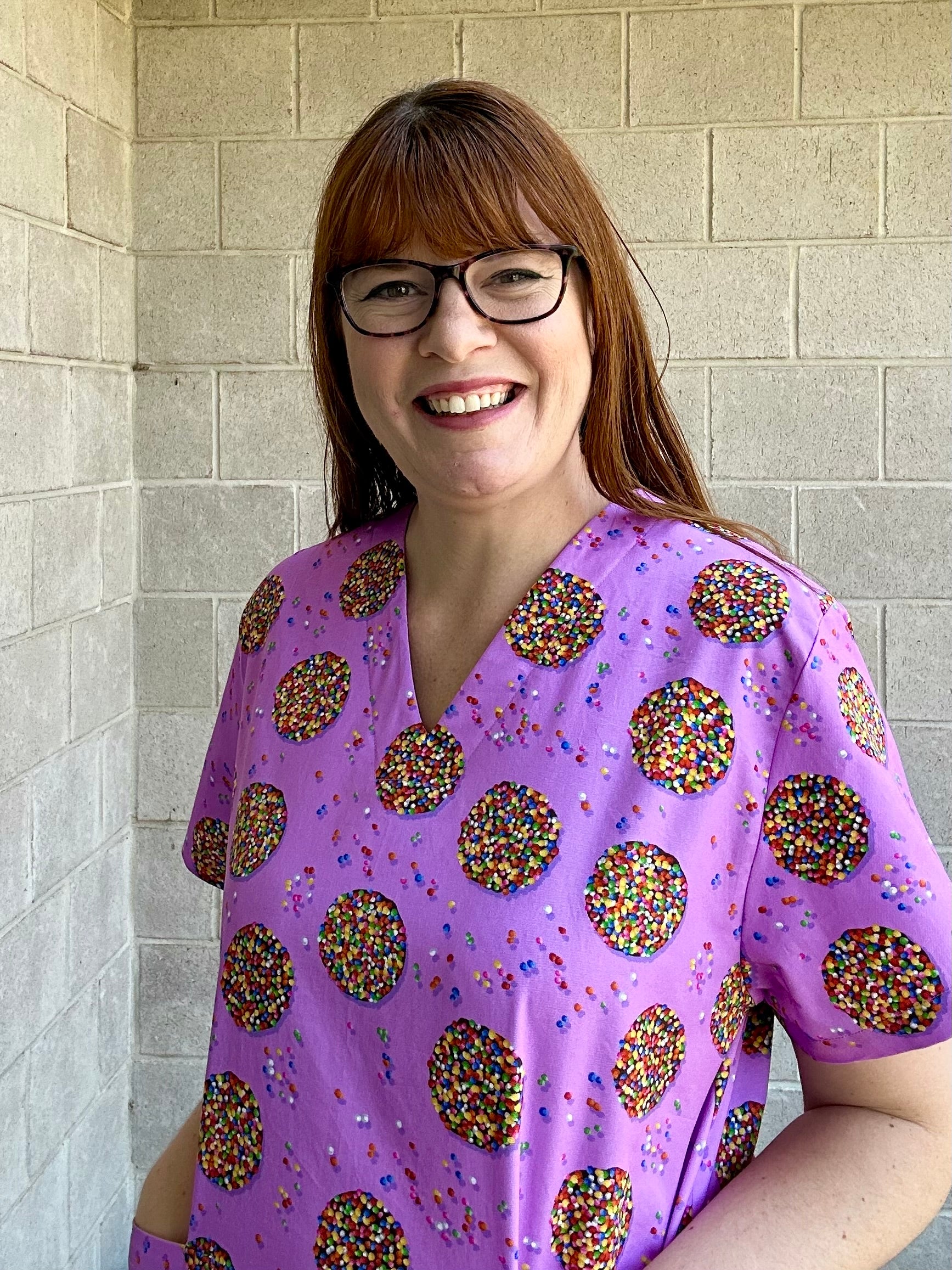 Freckles purple Scrub Top (Pre-order)