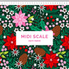 Christmas florals scrub top (pre order)