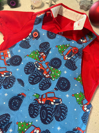 Christmas Monster truck overalls