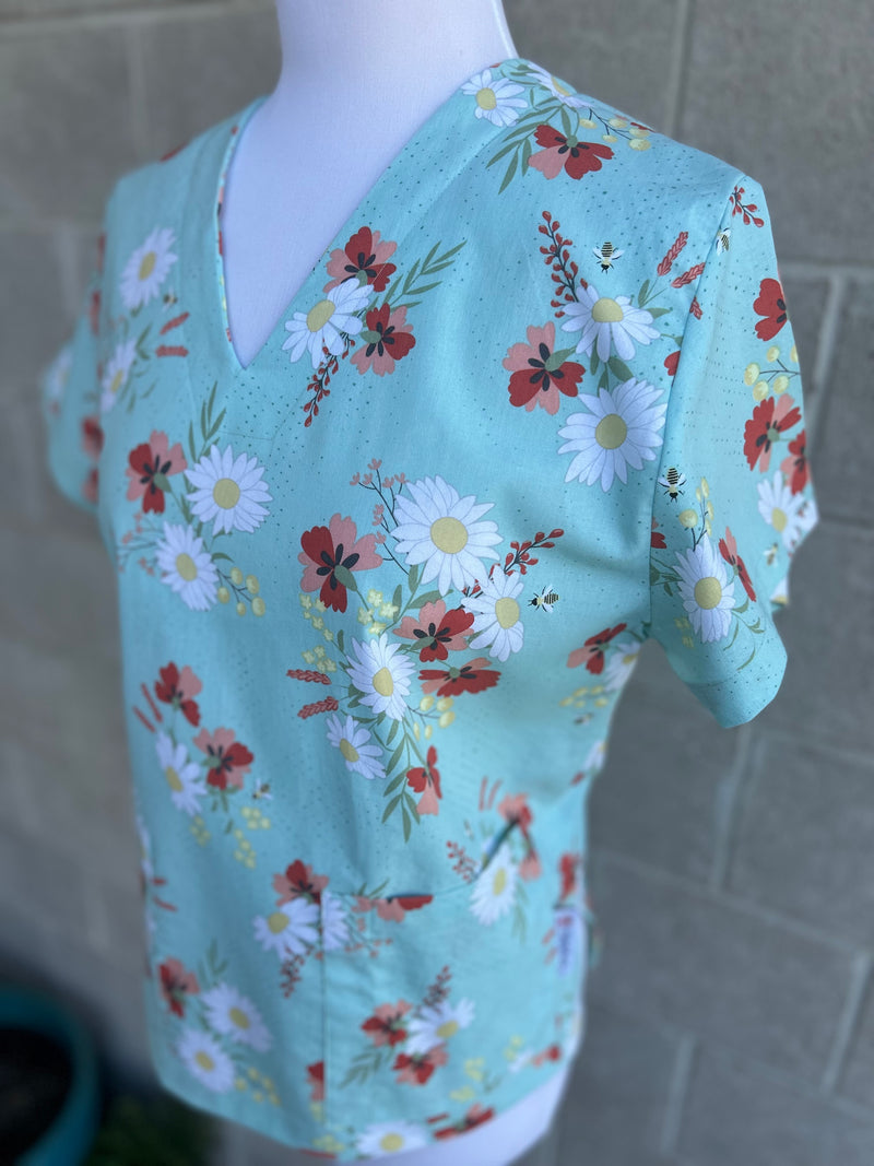 Sunshine and sweet tea scrub top