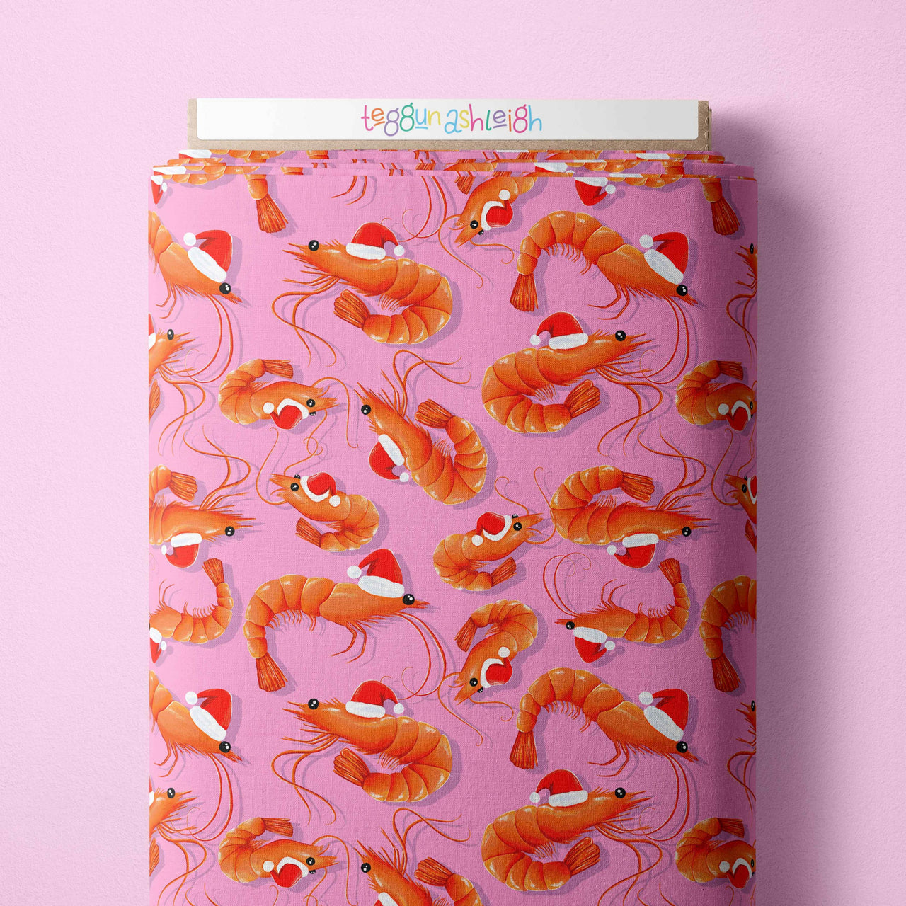 Christmas Prawns Pink Scrub Set (Pre-order)