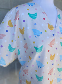 Hen Frolic Scrub Top (Pre-order)