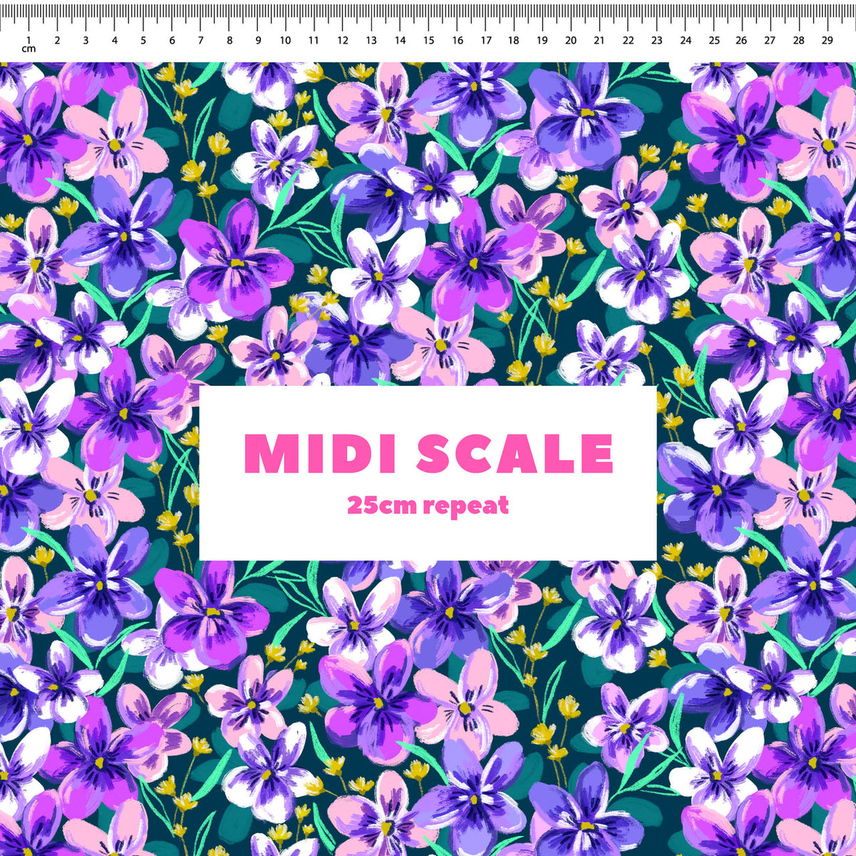 Wild Violets Scrub Top (Pre-order)