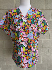 80’s Mash up Scrub Top (Pre-order)