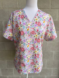 Easter Floral Scrub top