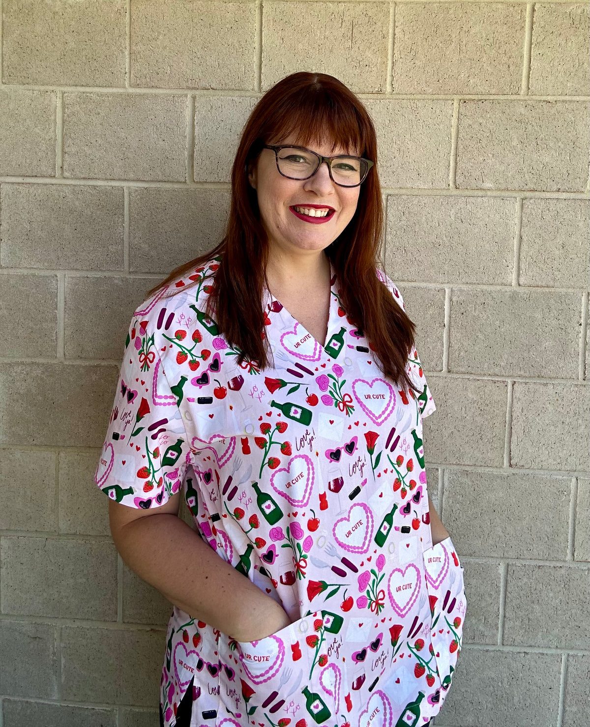 All the love scrub top