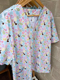 Easter eggs Scrub top