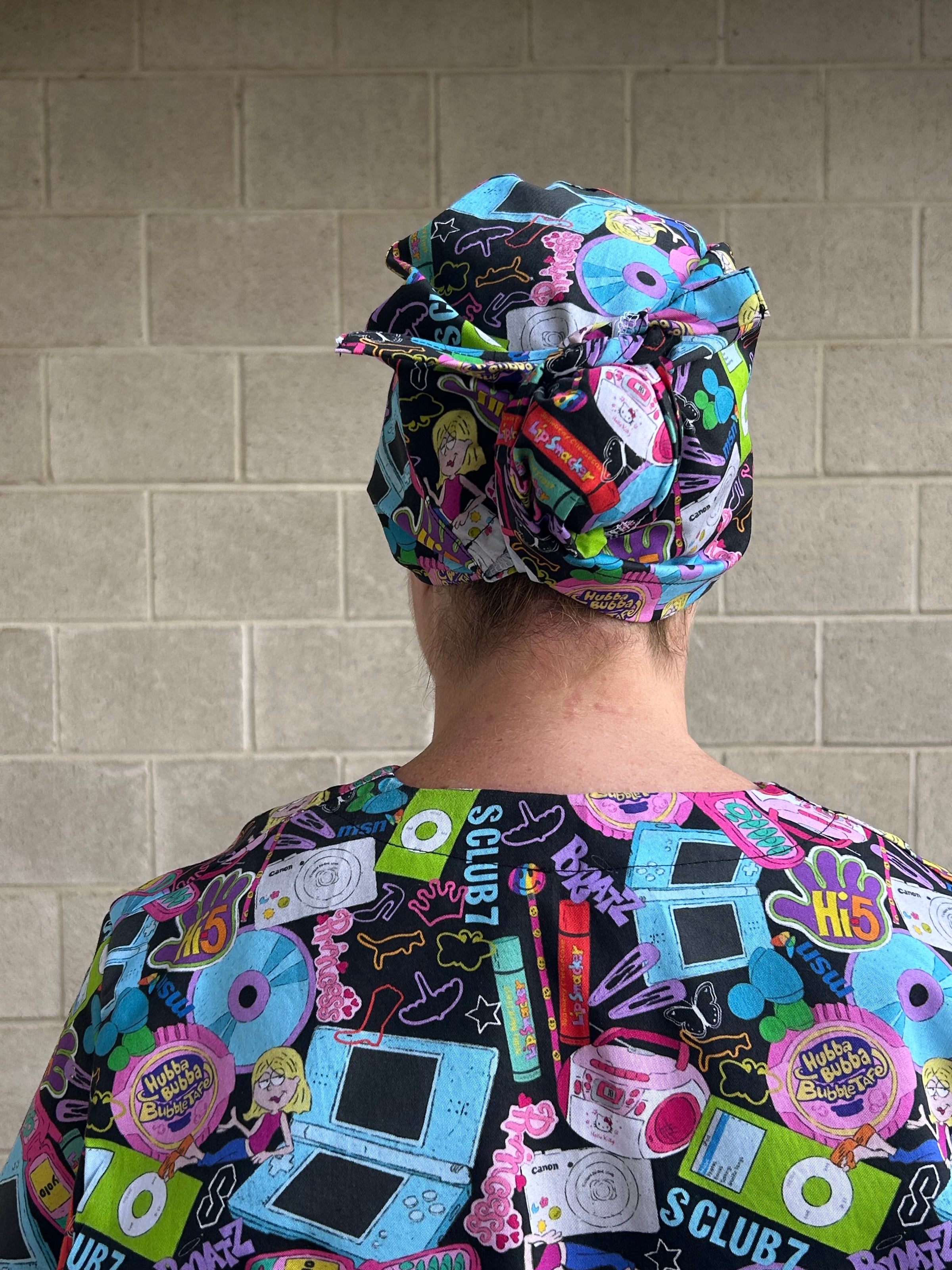 00’s Mashup Scrub Cap (for long hair)