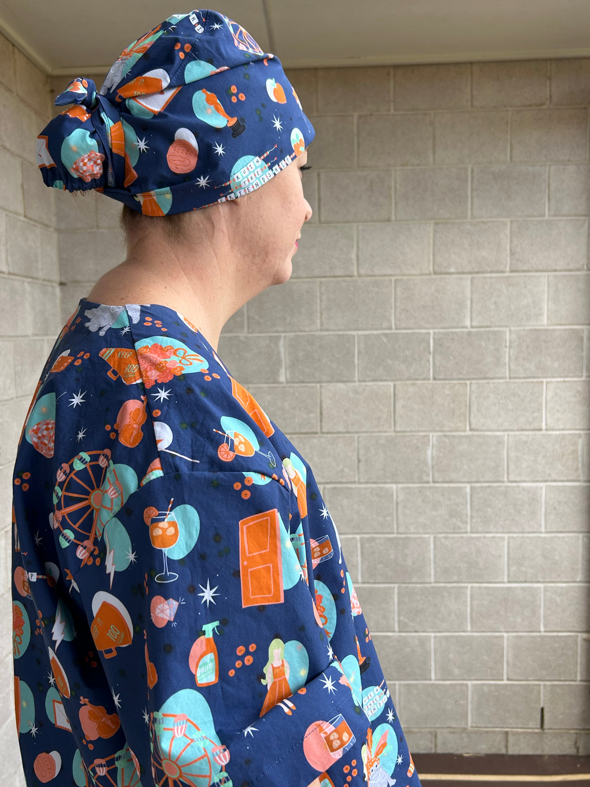 Showgirl Scrub Cap (for long hair)
