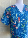 Free as the ocean Scrub Top