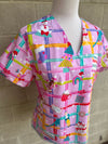 Cute things party scrub top