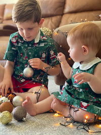 Green Santa shirt/dress/romper