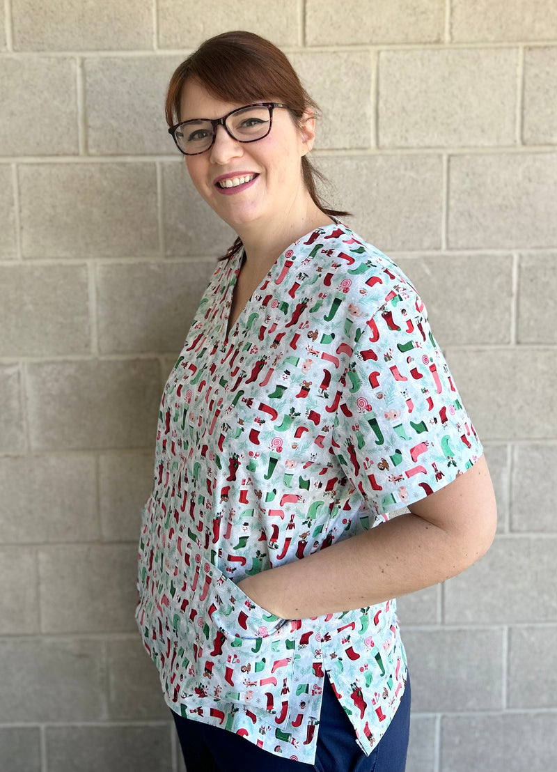 Christmas Stockings Scrub top