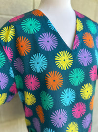 Polka flowers Scrub Top (Pre-order)