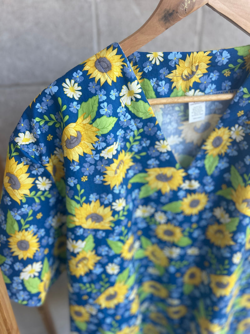 Sunflowers Scrub top