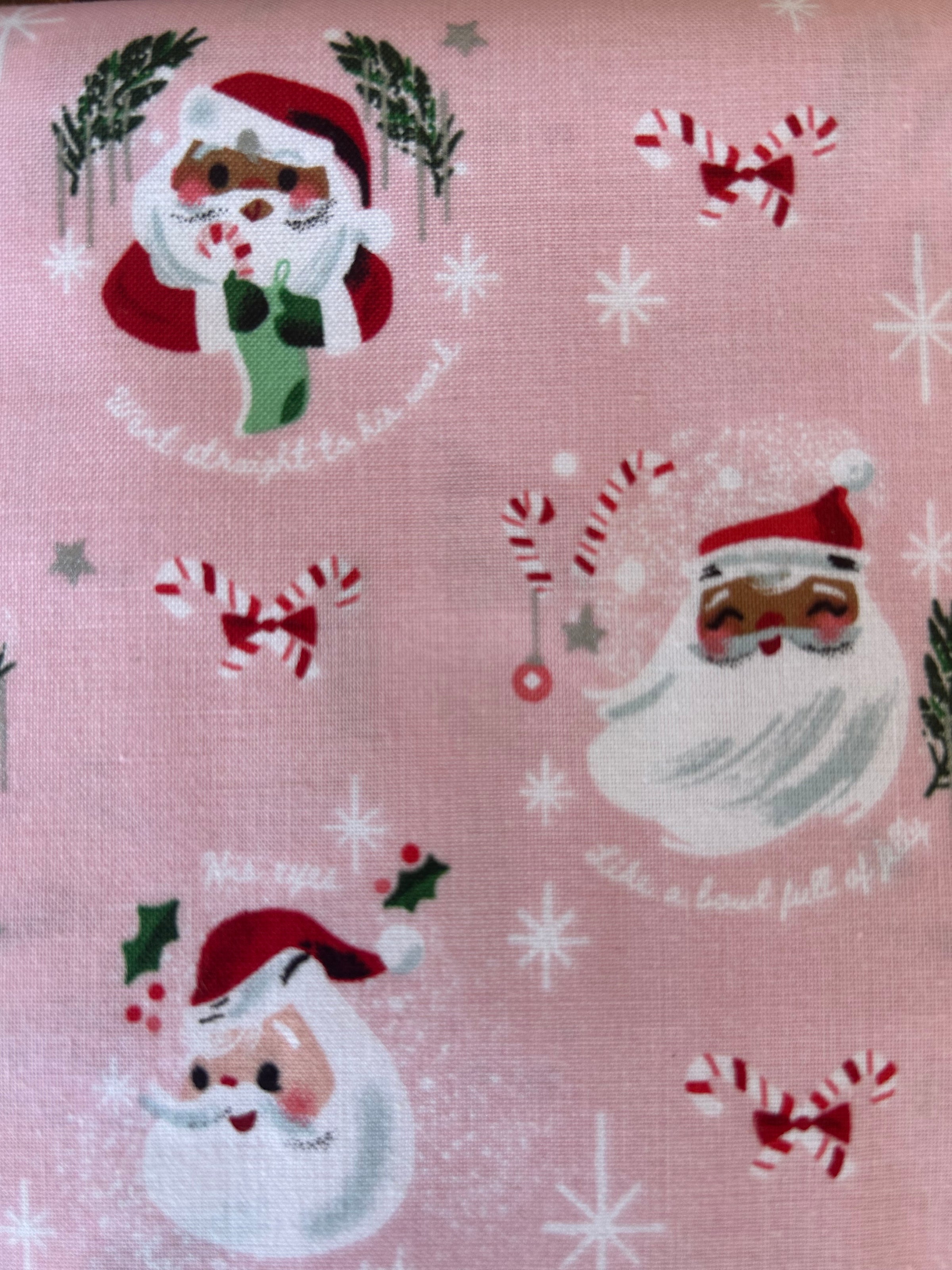 Pink santa scrub top