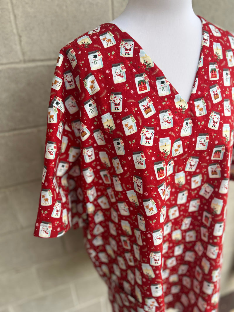 Christmas jars scrub top (Ready made)