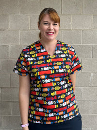 Wrapped lollies Scrub Top (Pre-order)