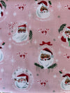 Pink santa scrub top