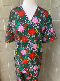 Christmas Florals Scrub Set (Pre-order)