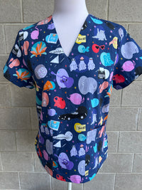 Eras (TS1-12) navy scrub top