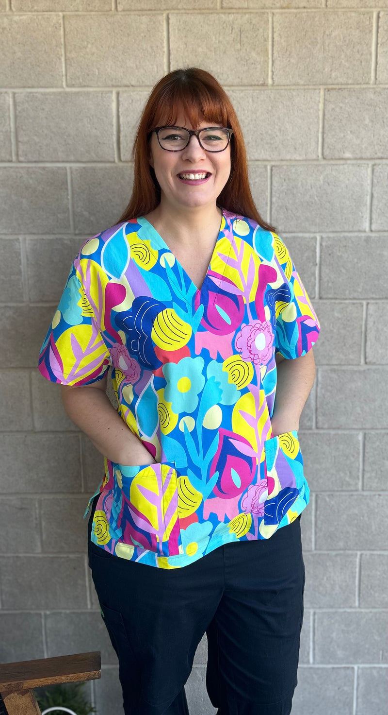 Symphony Aqua Scrub Top