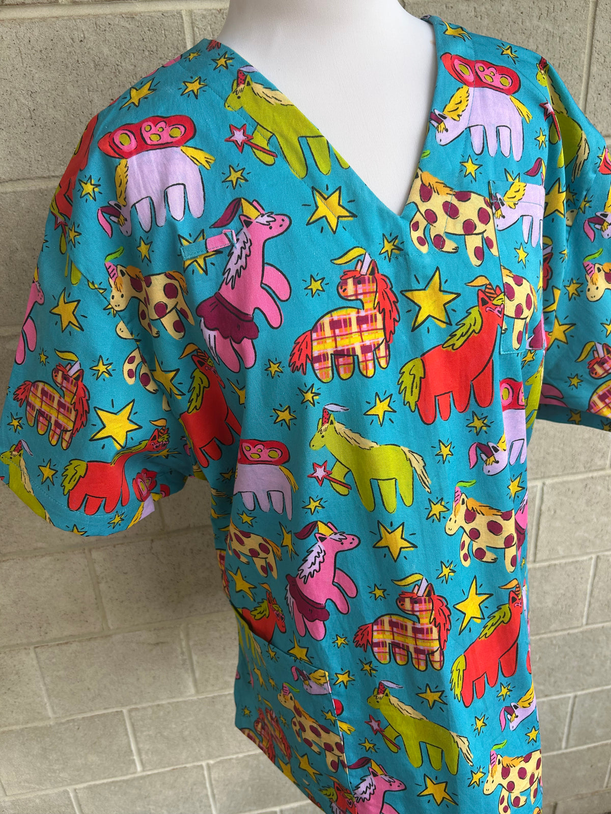 Horsey Kingdom Scrub Top (Pre-order)