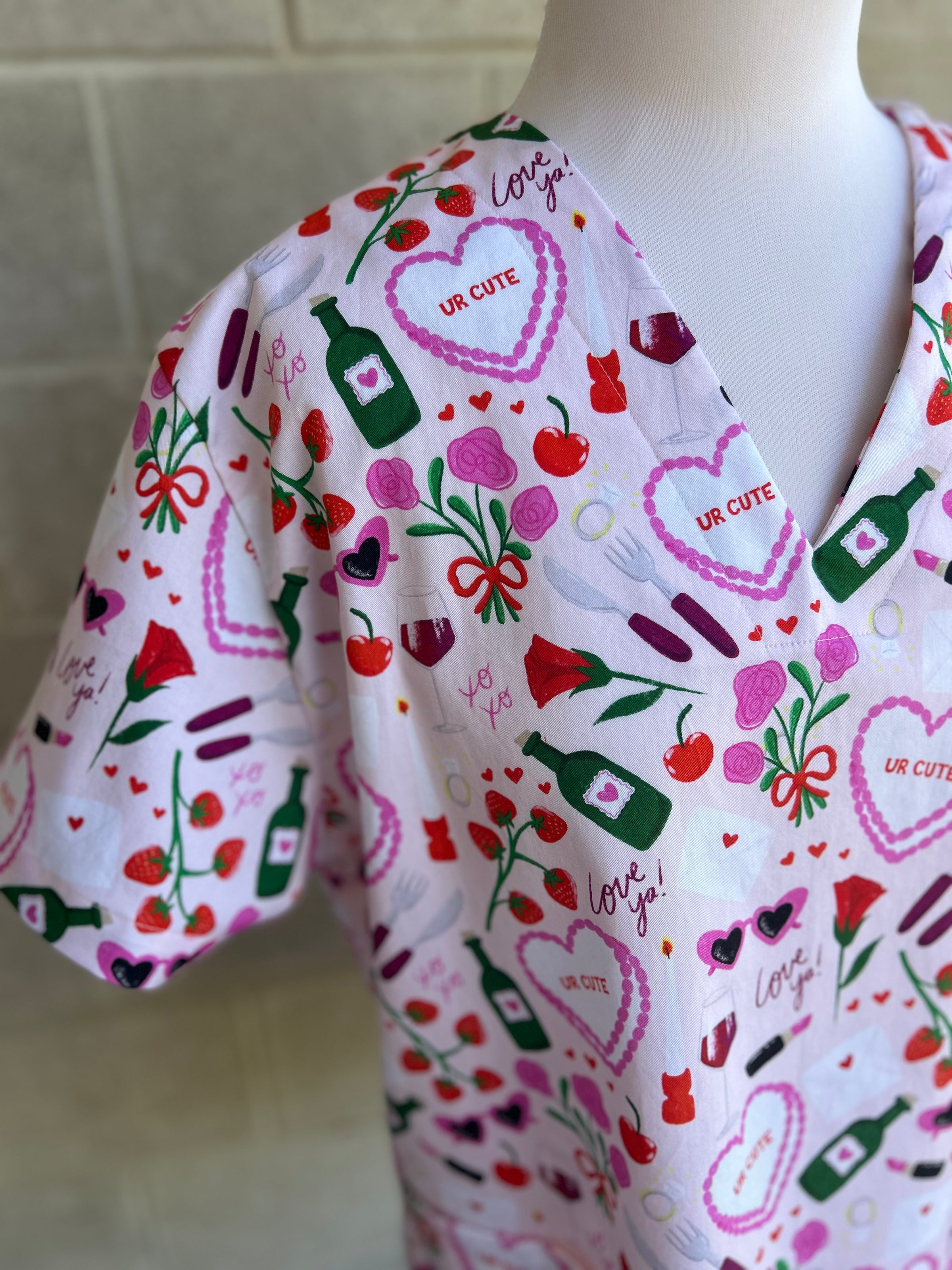 All the love scrub top (Ready Made)