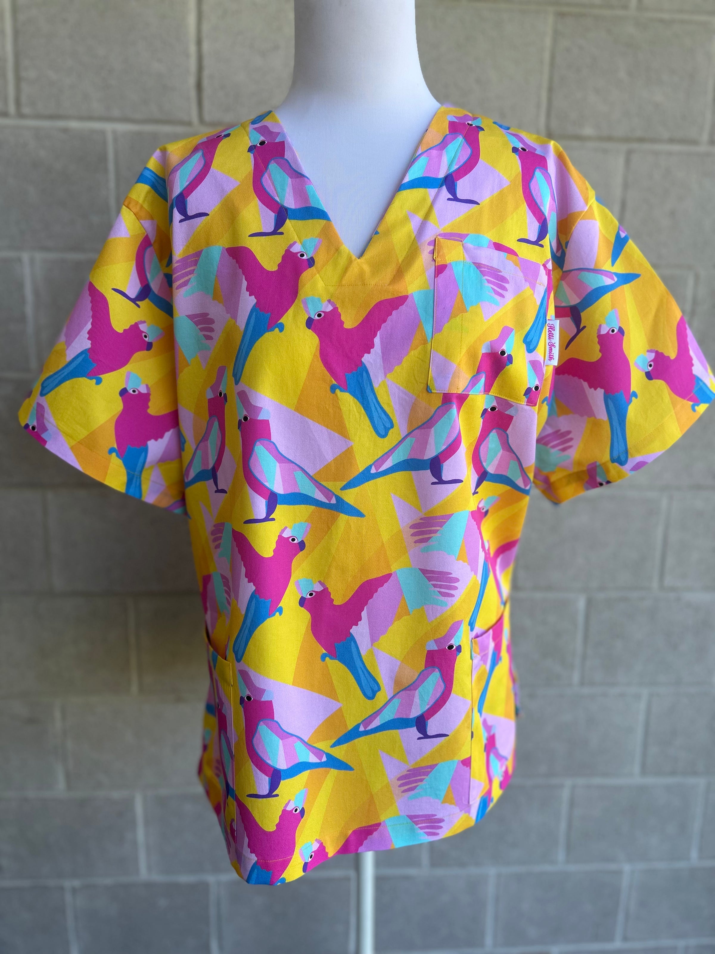 Geo Galahs yellow Scrub Set (Pre-order)