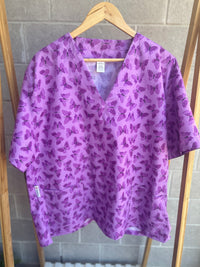 Butterfly scrub top (2 colour options)