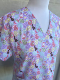 Easter eggs Scrub top