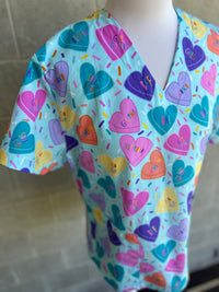 Galentines candy scrub top