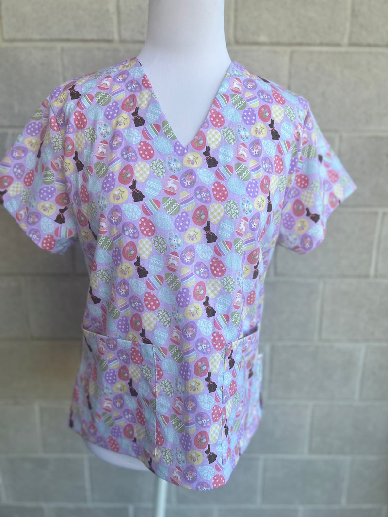 Easter eggs Scrub top