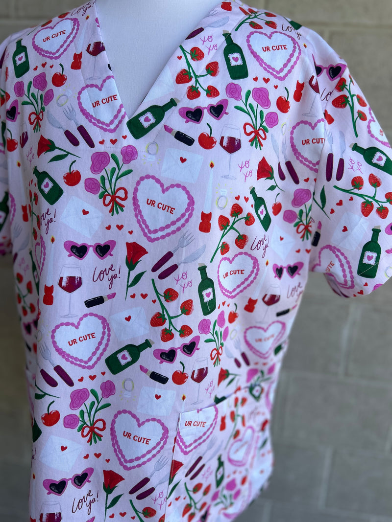 All the love scrub top (Ready Made)