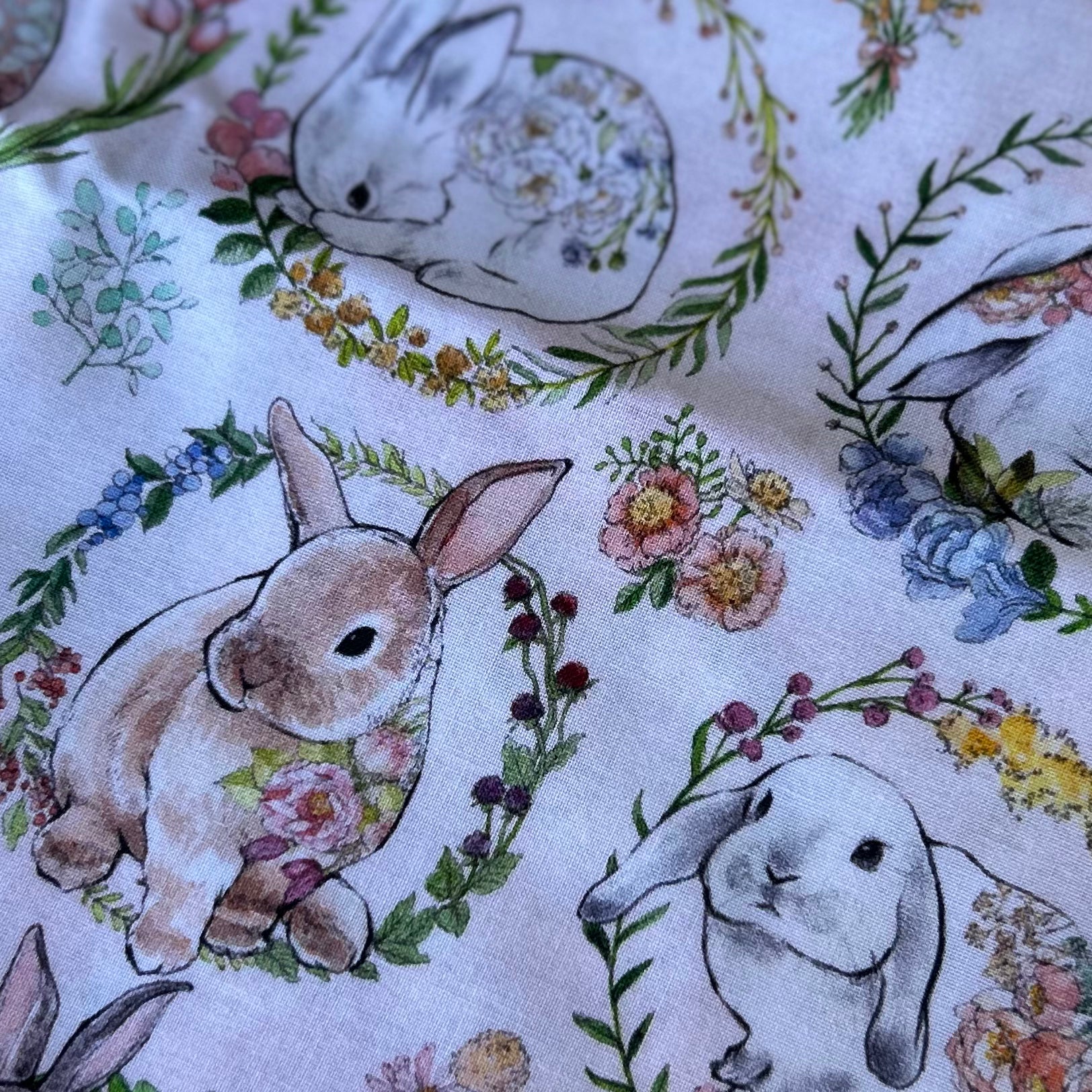 Bunny Wreath Scrub top