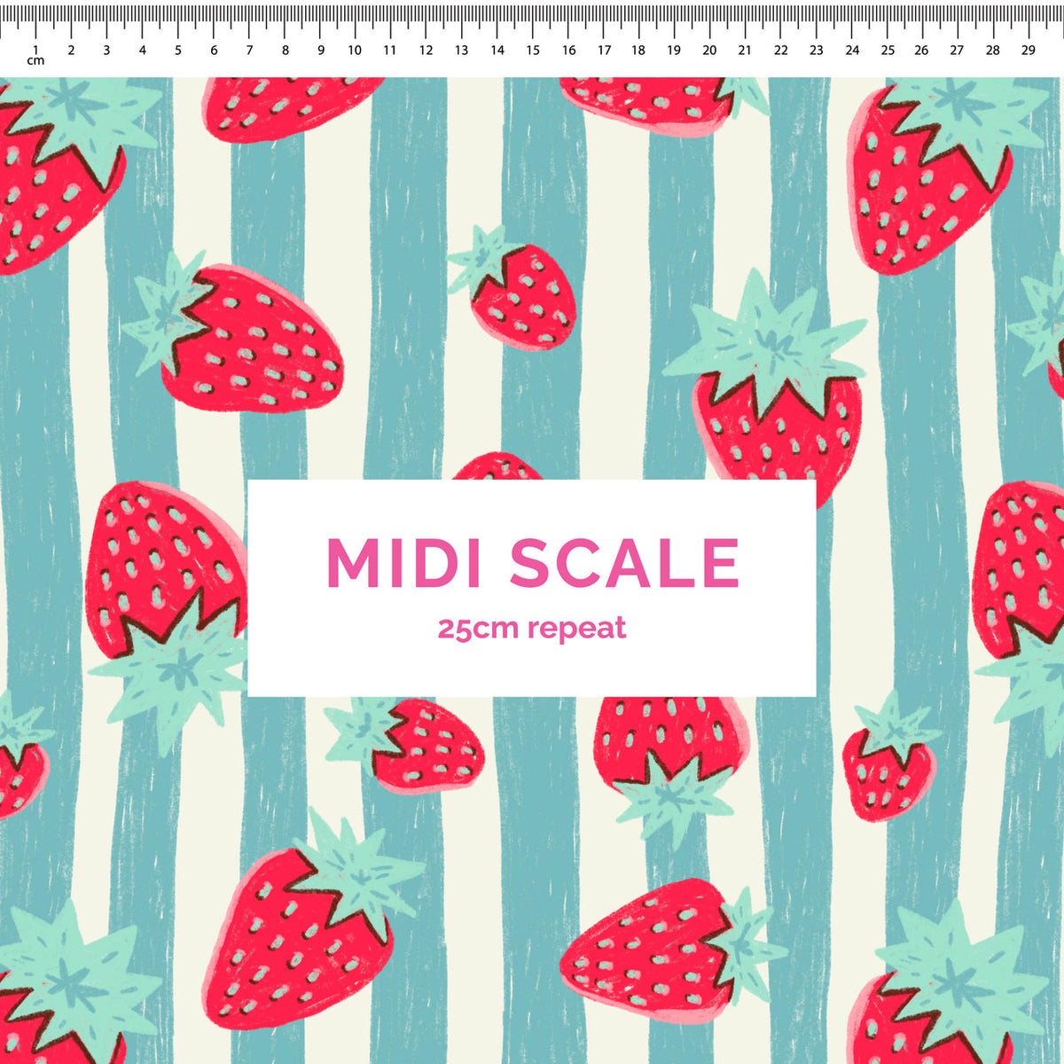 Strawberry stripes green Scrub Set (Pre-order)
