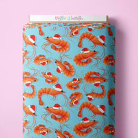Christmas Prawns Blue Scrub Set (Pre-order)