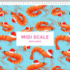 Christmas Prawns Blue Scrub Set (Pre-order)