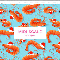 Christmas Prawns Blue Scrub Set (Pre-order)