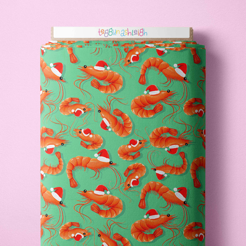 Christmas Prawns Green Scrub Set (Pre-order)