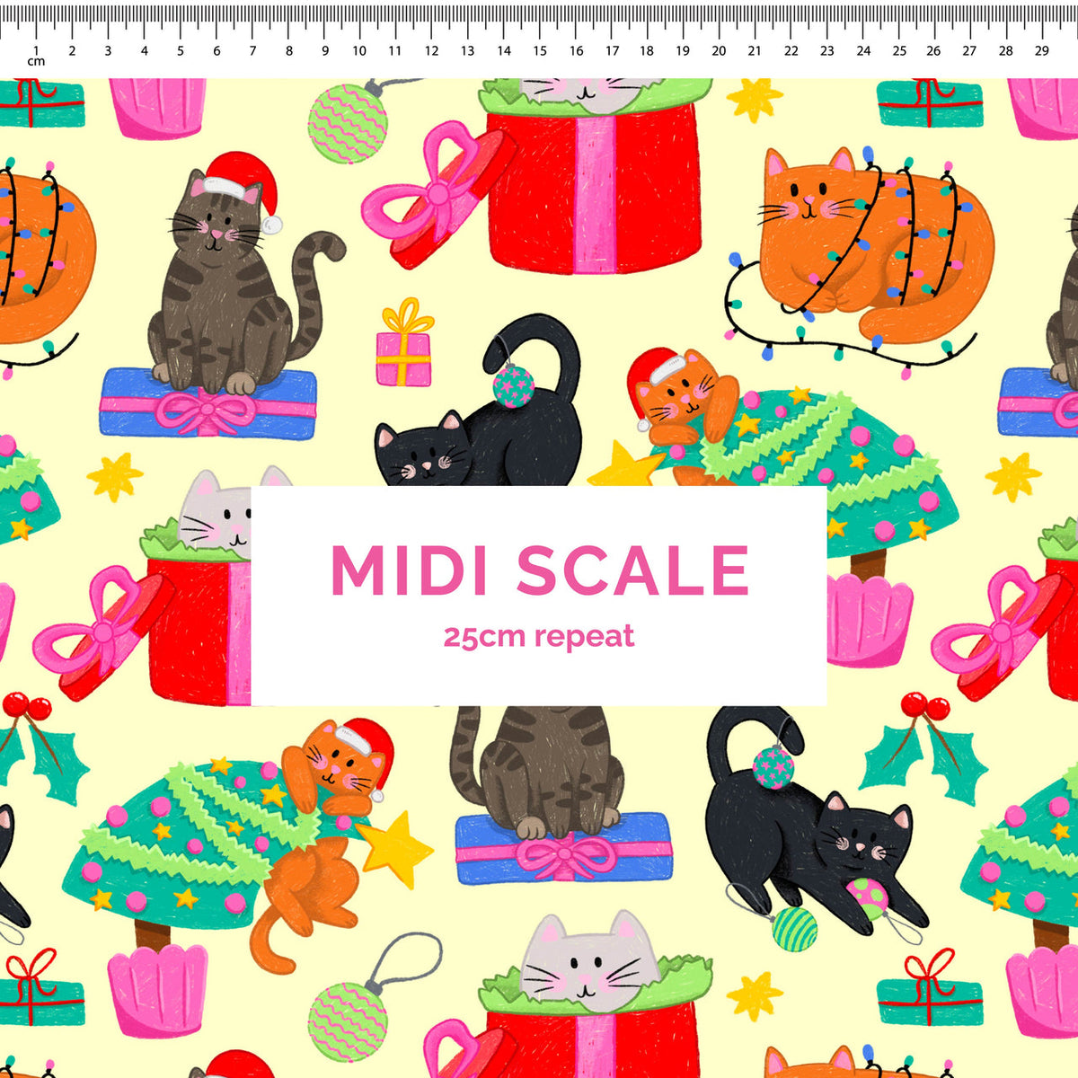 Christmas cats baby yellow Scrub Set (Pre-order)
