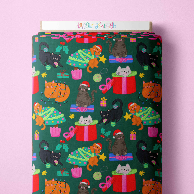 Christmas cats Green Scrub Set (Pre-order)
