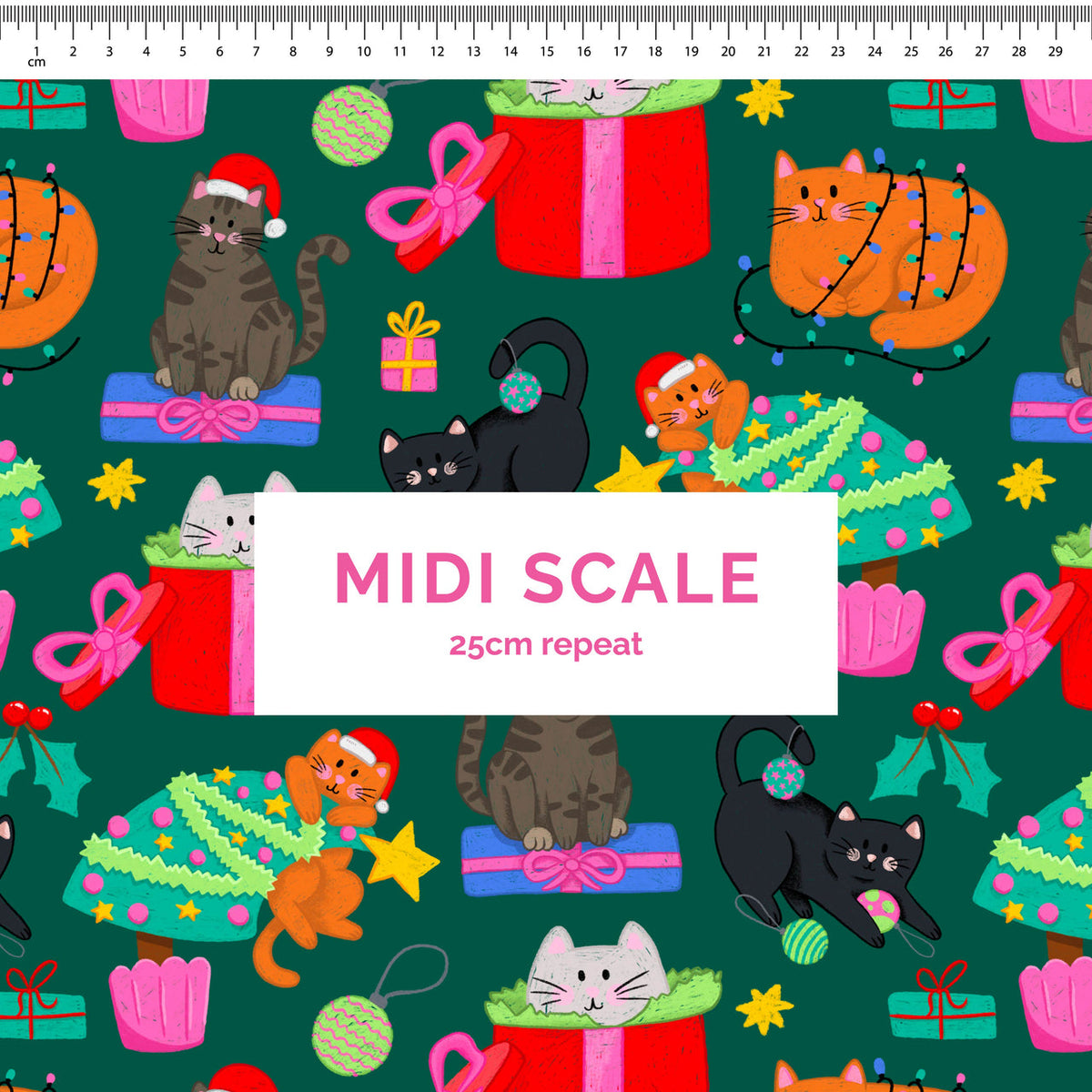 Christmas cats Green Scrub Set (Pre-order)