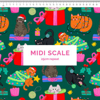 Christmas cats Green Scrub Set (Pre-order)