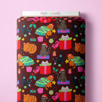 Christmas cats Maroon Scrub Set (Pre-order)